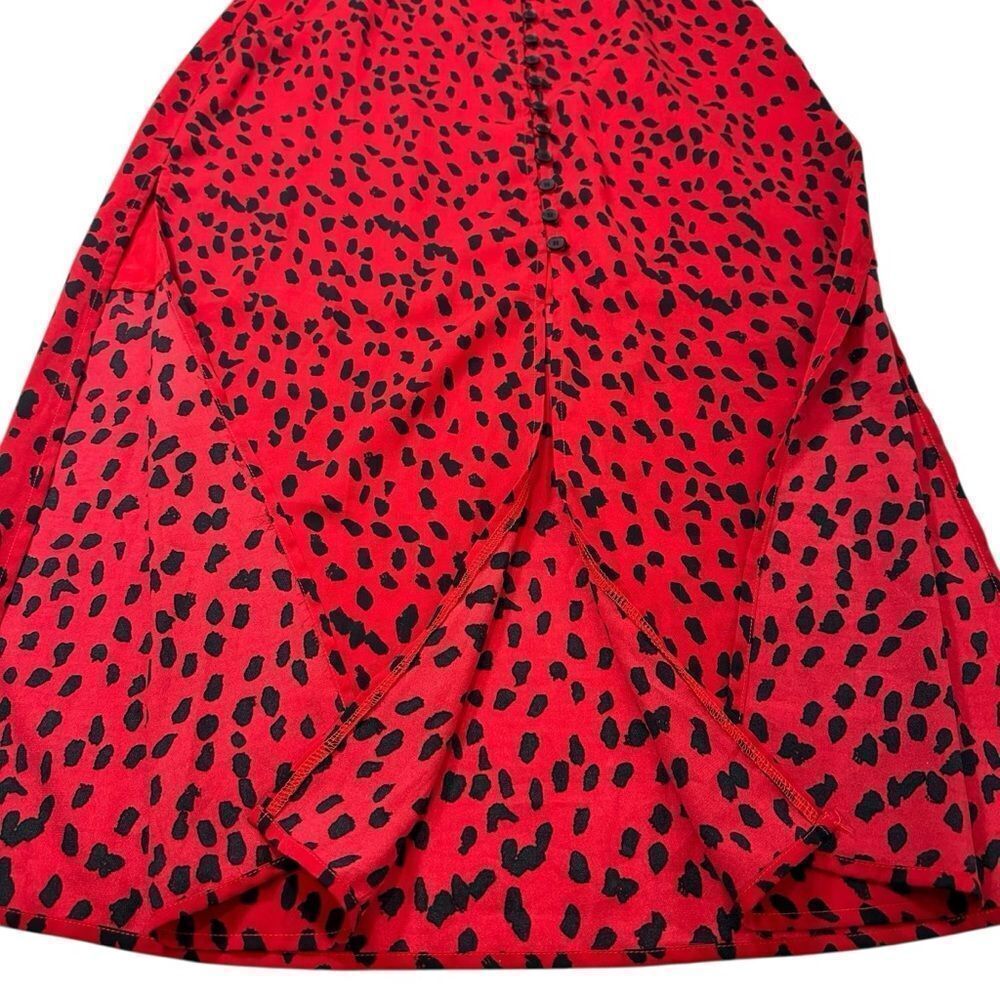 Revolve Rahi Red Leopard Crepe Midi Dress, S - Picture 7 of 12